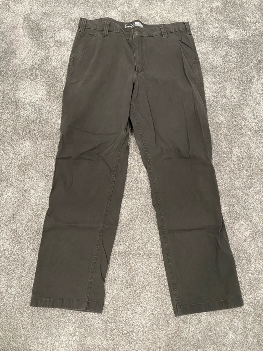 Carhartt Relaxed Fit Rugged Flex Mens 38x34 Pants Dark Gray Canvas BN2291-M